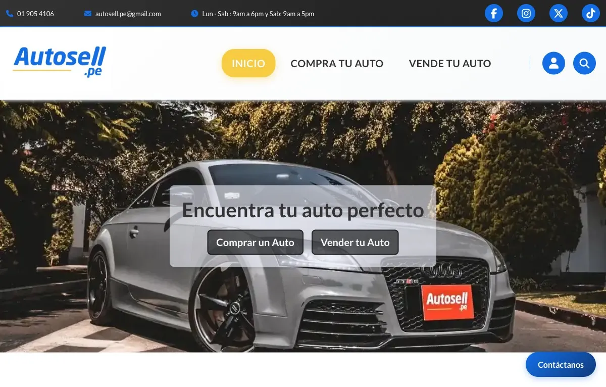 Captura de Autosell.pe